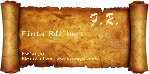 Finta Róbert névjegykártya